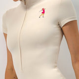 Elastic Overalls Beige