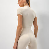 Elastic Overalls Beige