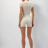 Elastic Overalls Beige