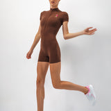 Elastic Overalls Brown